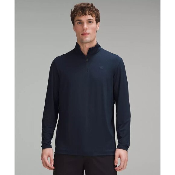 Long-Sleeve Golf Half Zip - True Navy - Picture 1 of 5